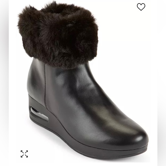Dkny Shoes - Dkny Abri Black fur Bootie Ankle Boots